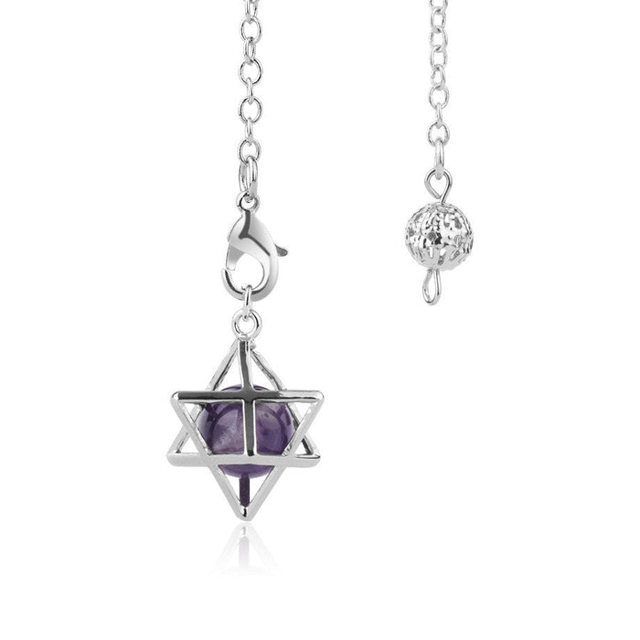 Amethyst Bead Merkaba Divination Pendulum