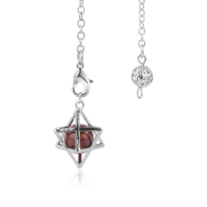 Red Jasper Bead Merkaba Divination Pendulum