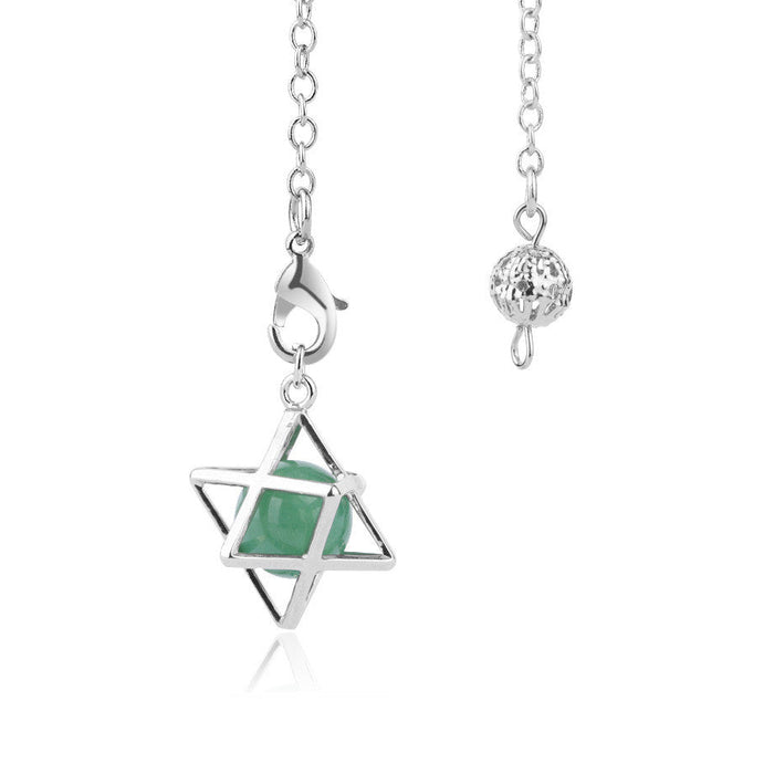 Green Aventurine Bead Merkaba Divination Pendulum