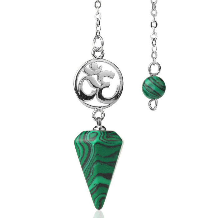Malachite Aum Divination Pendulum