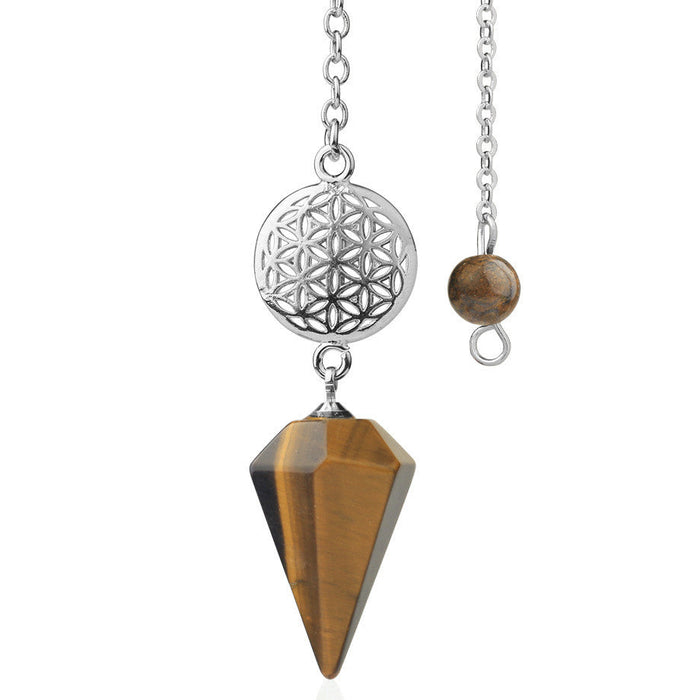 Flower of Life Tiger Eye Divination Pendulum