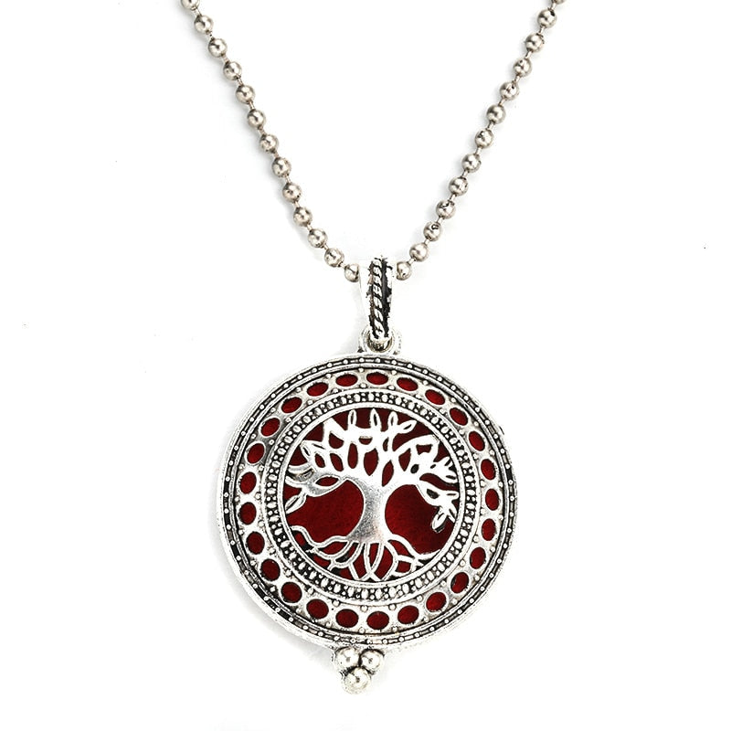 Essential Oil Diffuser Tree of Life Pendant Necklace