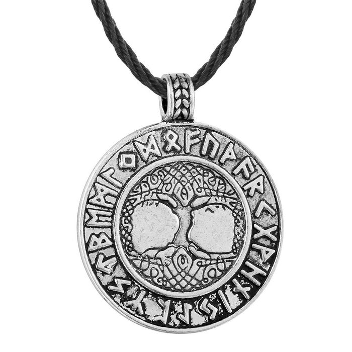 Silver Runes Tree of Life Pendant Necklace
