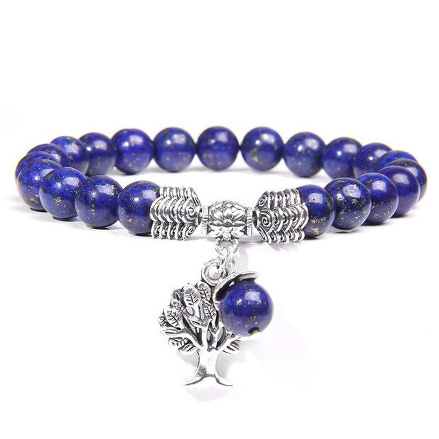 Lapis Lazuli Stretch Tree of Life Bracelet
