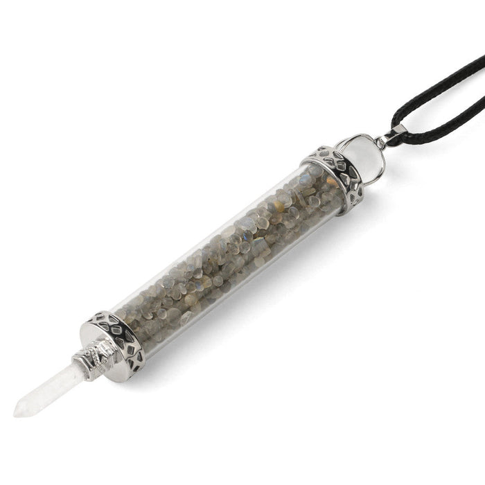 Spectrolite Vial Pendant Necklace