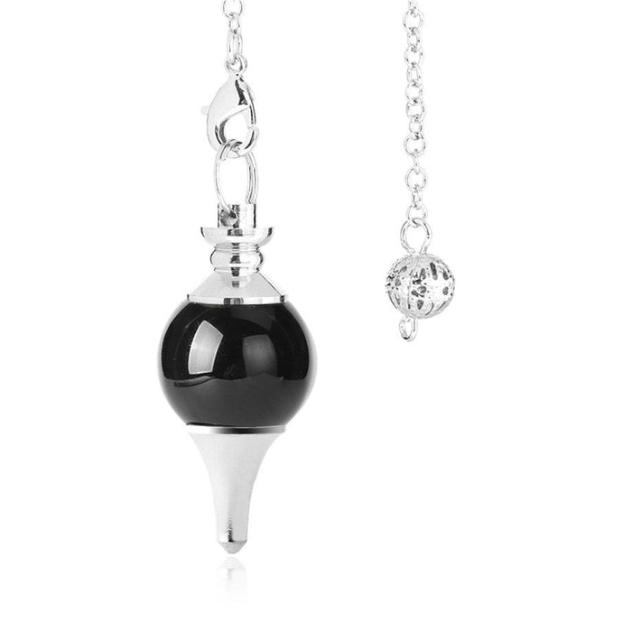 Black Obsidian Bead Divination Pendulum