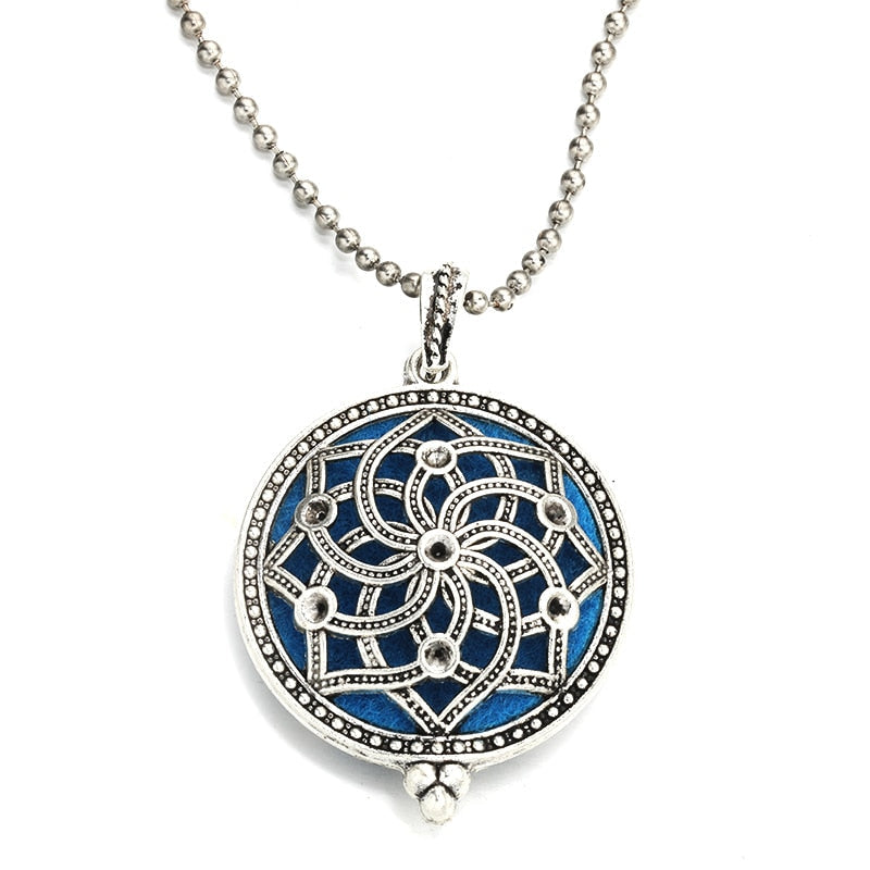 Essential Oil Diffuser Lotus Flower Pendant Necklace