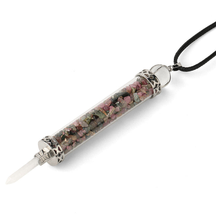 Tourmaline Vial Pendant Necklace