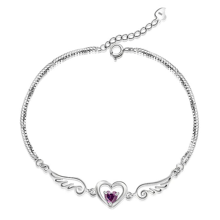 Heart Angel Wings Bracelet