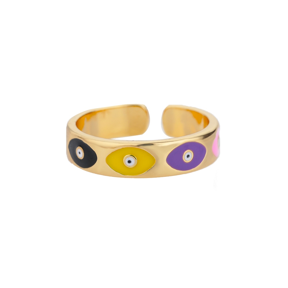 Gold Designer Eye of Fatima Ring