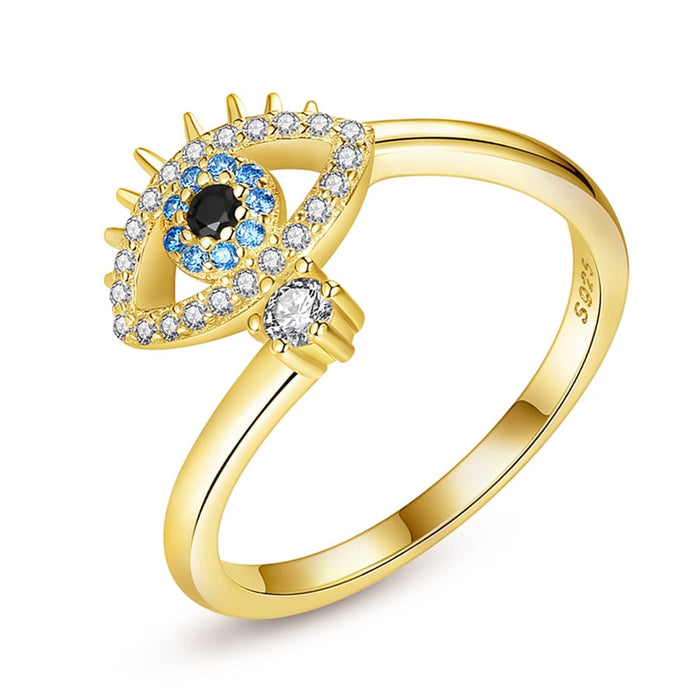 Gold Eye of Fatima Ring