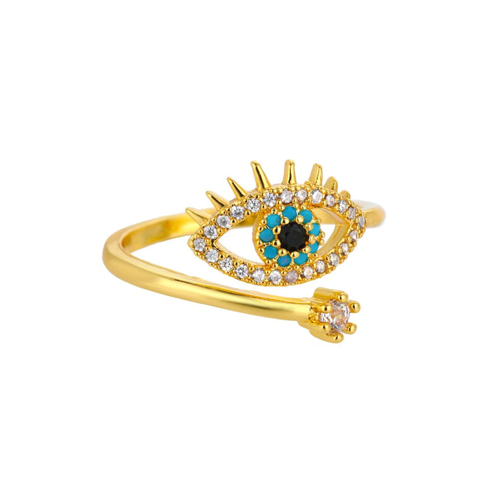 Gold Women's Eye of Fatima Ring