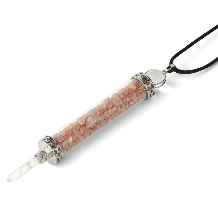 Pink Aventurine Vial Pendant Necklace