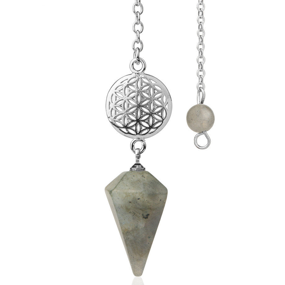 Flower of Life Labradorite Divination Pendulum