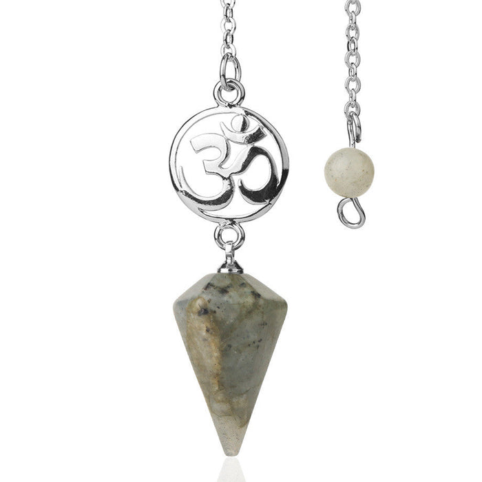Labradorite Aum Divination Pendulum