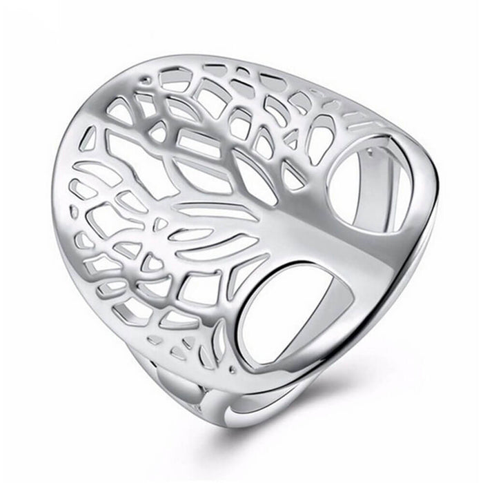 Silver Tree of Life Women's Ring – Stainless Steel