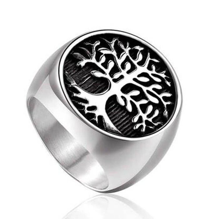 Silver Tree of Life Signet Ring