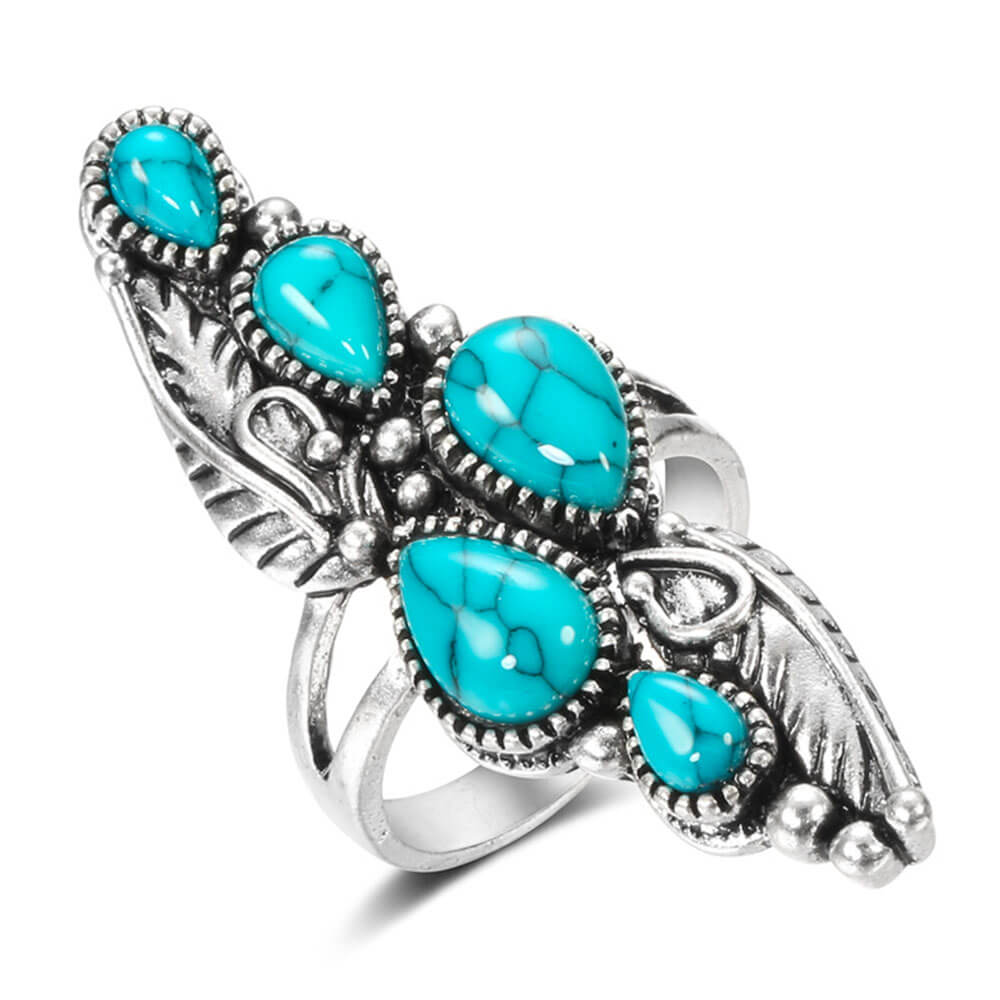 Women's Drop Turquoise Ring