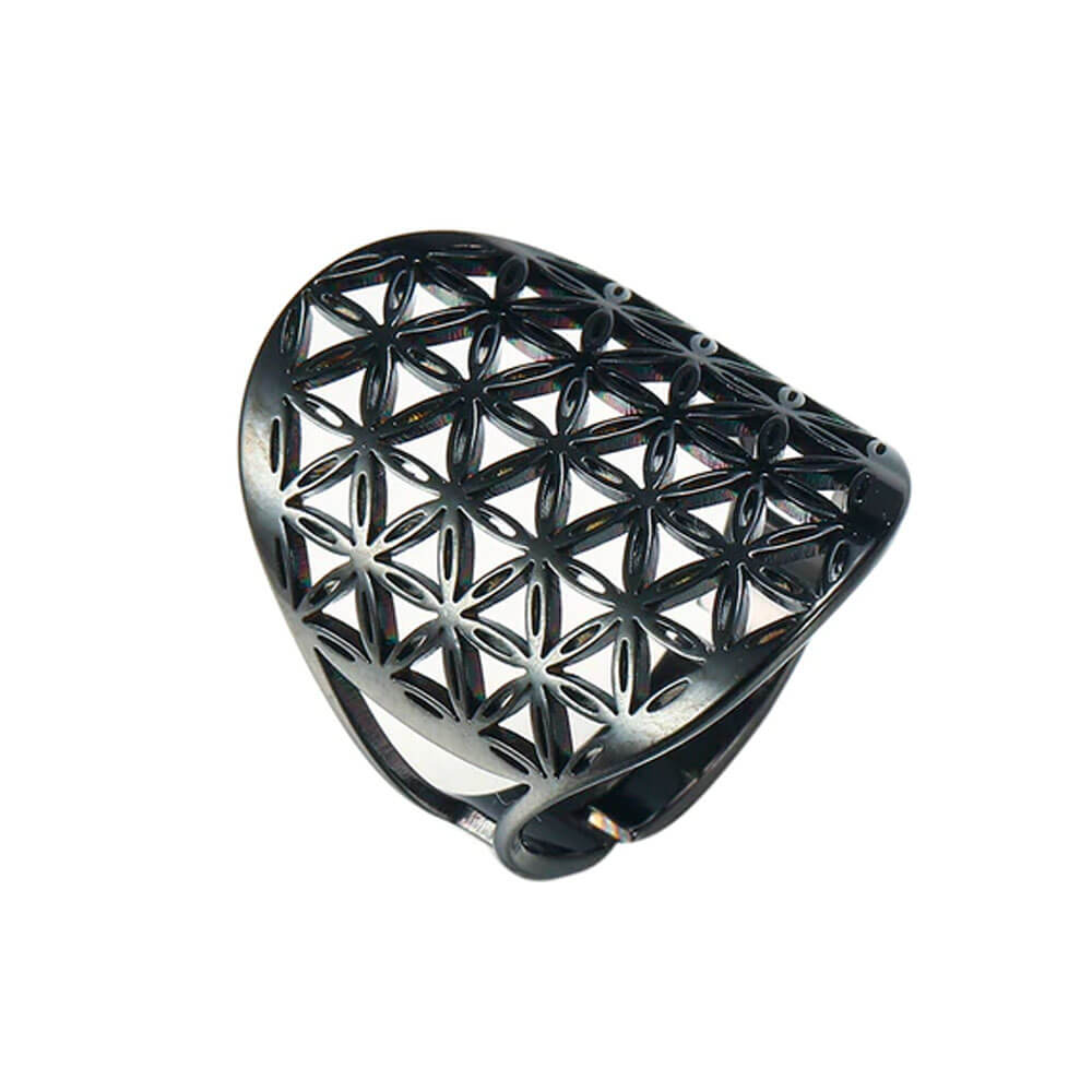 Black Women's Flower of Life Ring