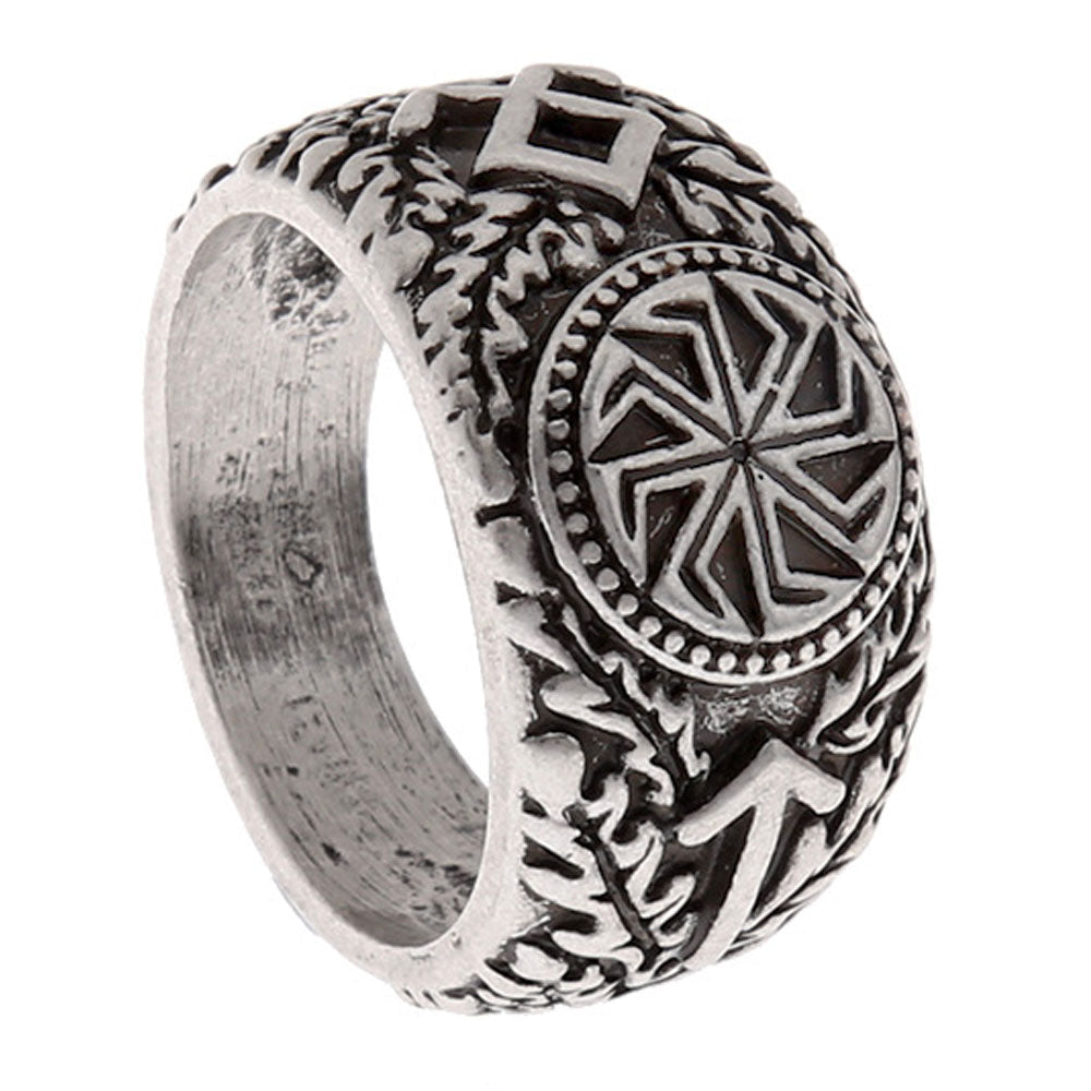 Slavic Kolovrat Signet Ring – Stainless Steel