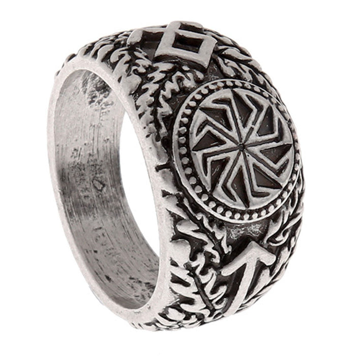 Slavic Kolovrat Signet Ring – Stainless Steel