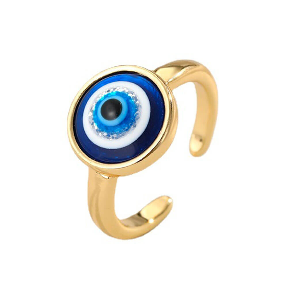 Gold Nazar Evil Eye Ring