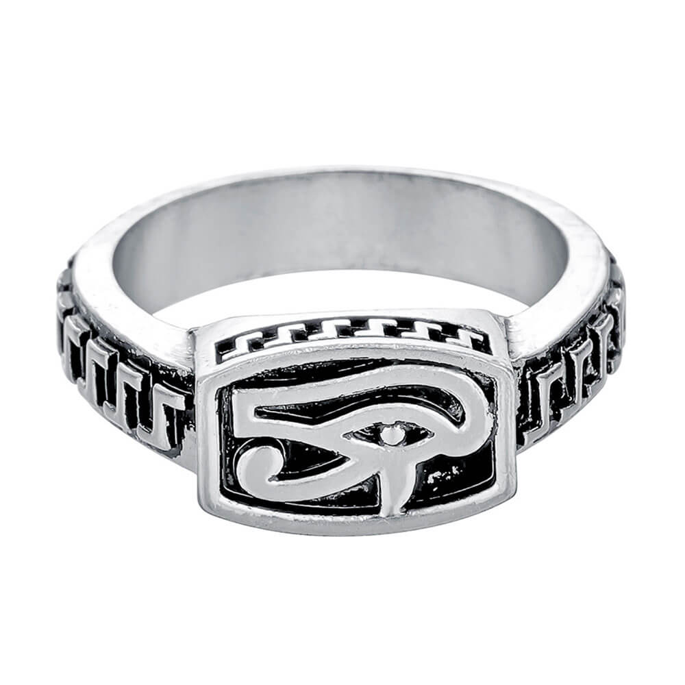 Silver Egyptian Udjat Eye of Horus Ring – Stainless Steel