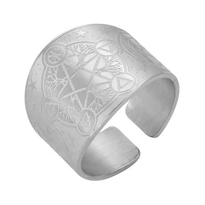 Silver Adjustable Pentacle Ring