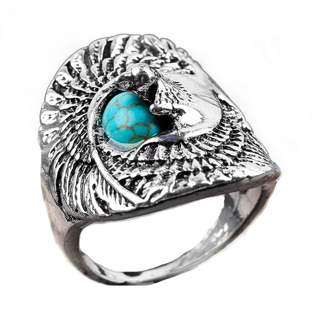 Silver Eagle Turquoise Ring
