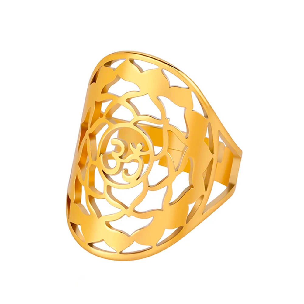 Gold Adjustable Aum Ring