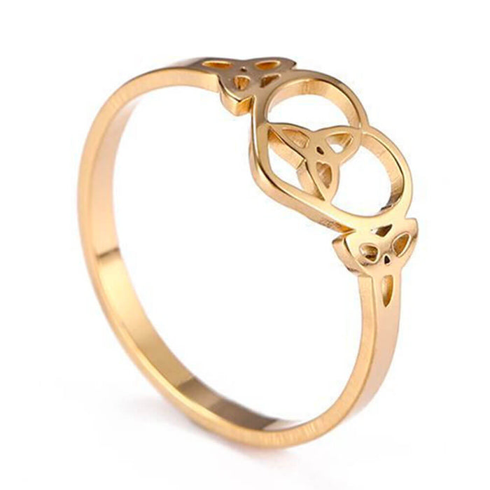 Gold Celtic Triquetra Heart Ring – Stainless Steel