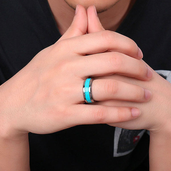 Bohemian Band Turquoise Ring – view 4