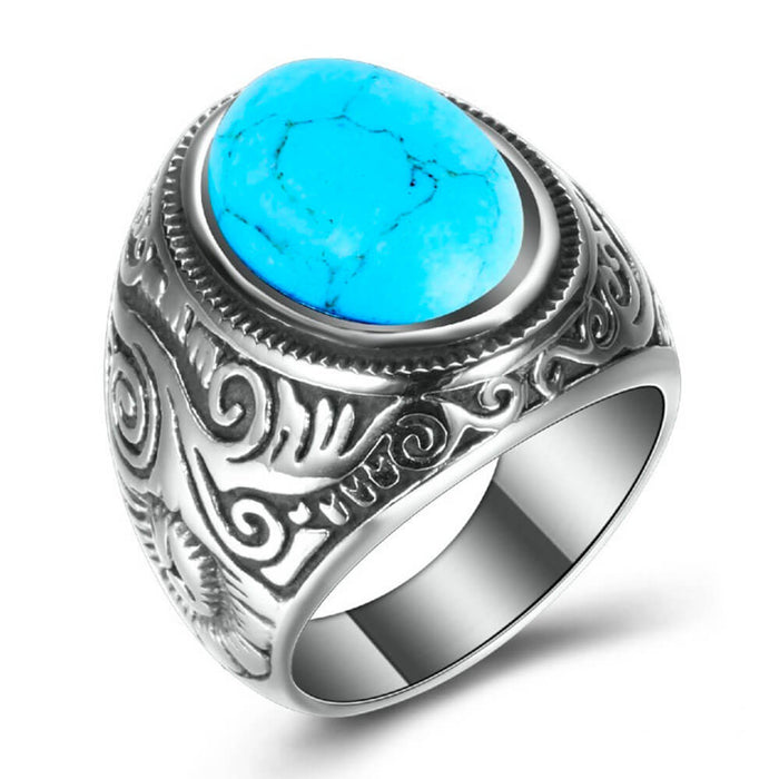 Bohemian Signet Turquoise Ring