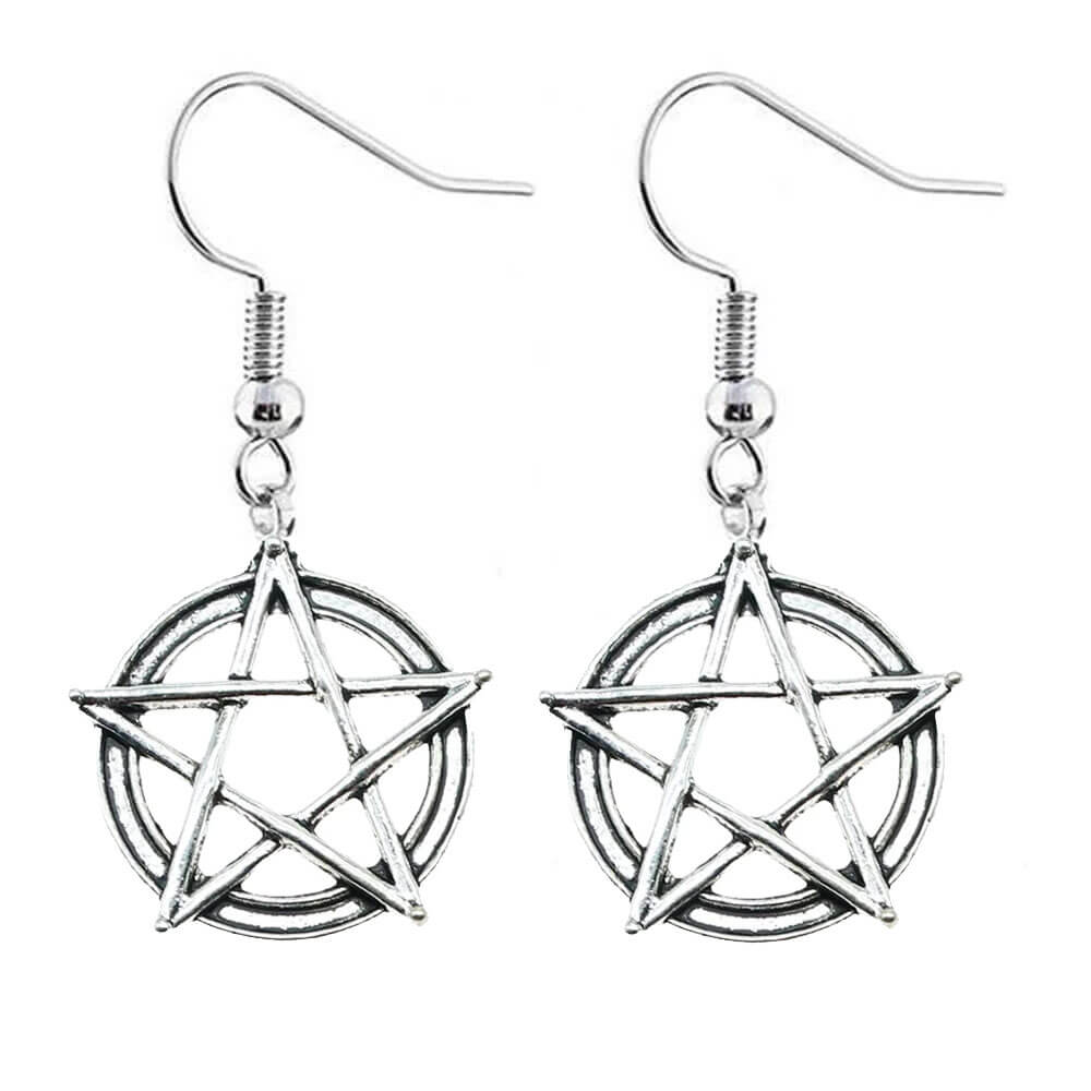 Pentagram Pentacle Earrings – Stainless Steel