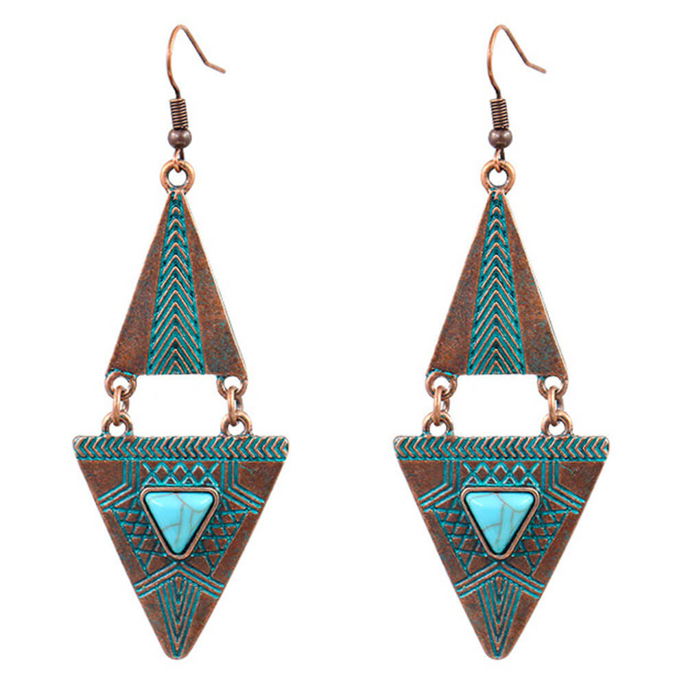 Triangle Turquoise Earrings