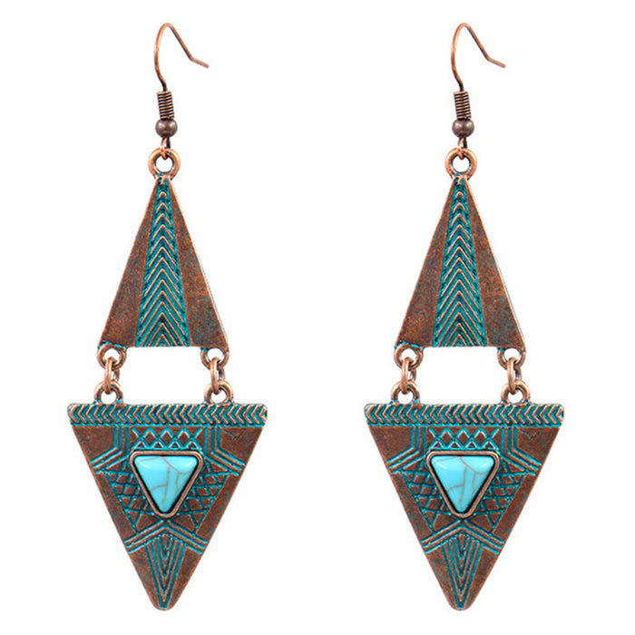 Triangle Turquoise Earrings