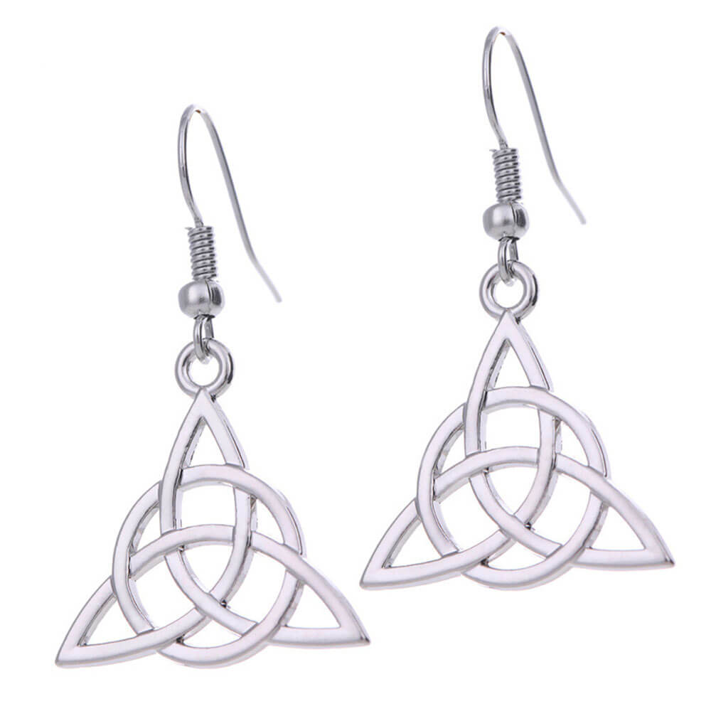 Silver Celtic Triquetra Earrings – Stainless Steel