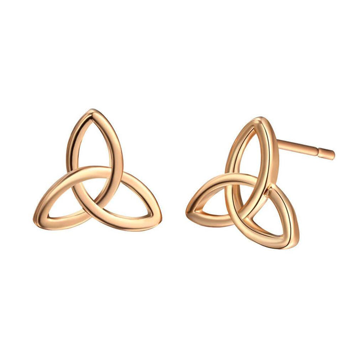 Gold Triquetra Earrings – Stainless Steel