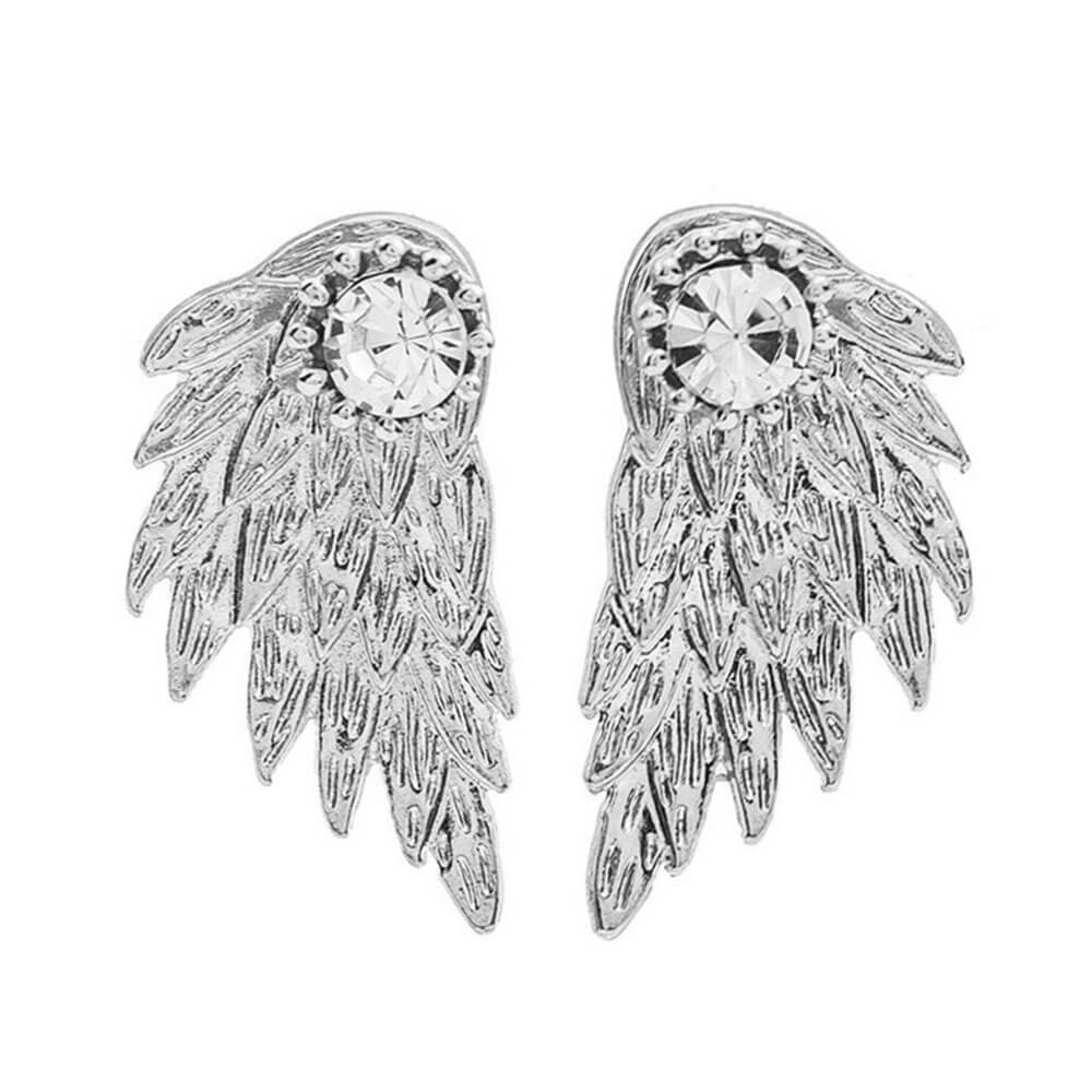 Silver Angel Wings Earrings