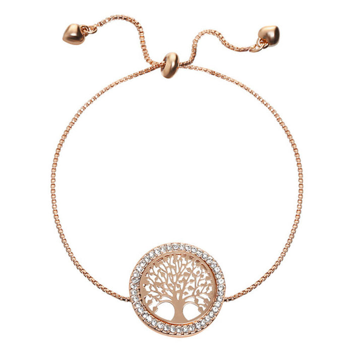 Rose Gold Tree of Life Bracelet – Stainless Steel