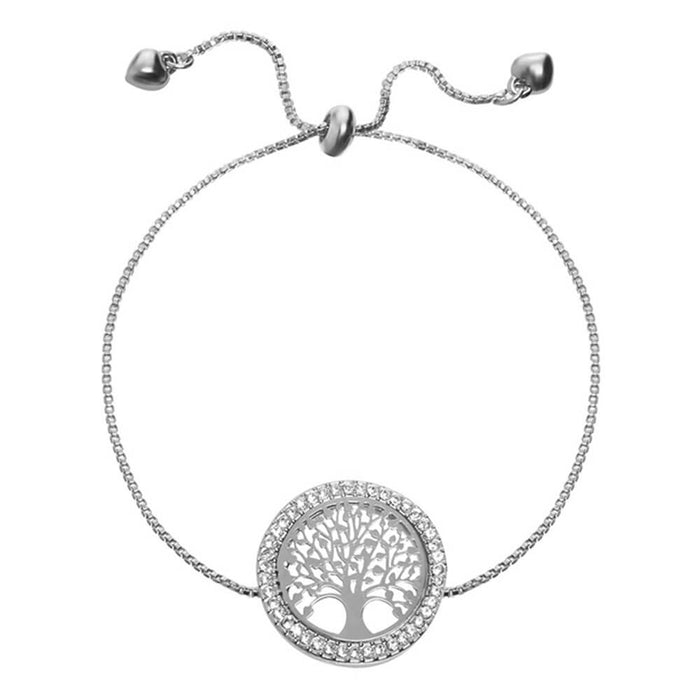 Silver Tree of Life Bracelet – Stainless Steel