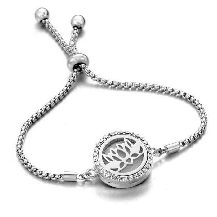 Modern Diffuser Lotus Flower Bracelet