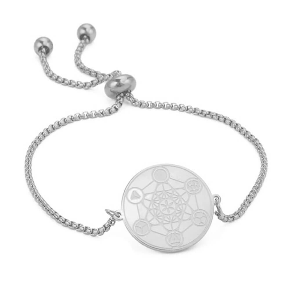 Silver Metatron's Cube Bracelet