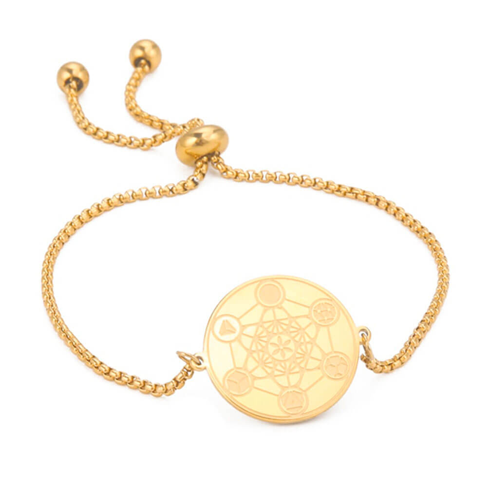 Gold Metatron's Cube Bracelet
