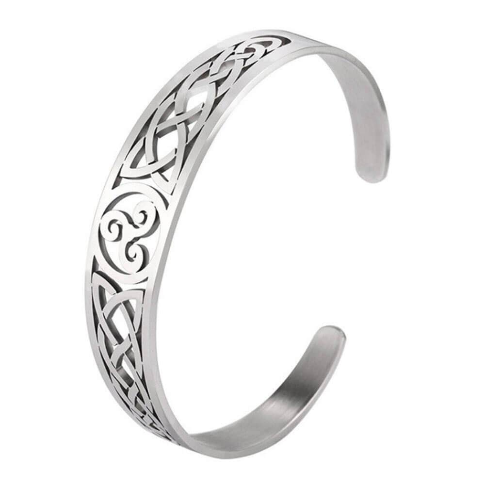 Celtic Triskele Adjustable Bangle Bracelet