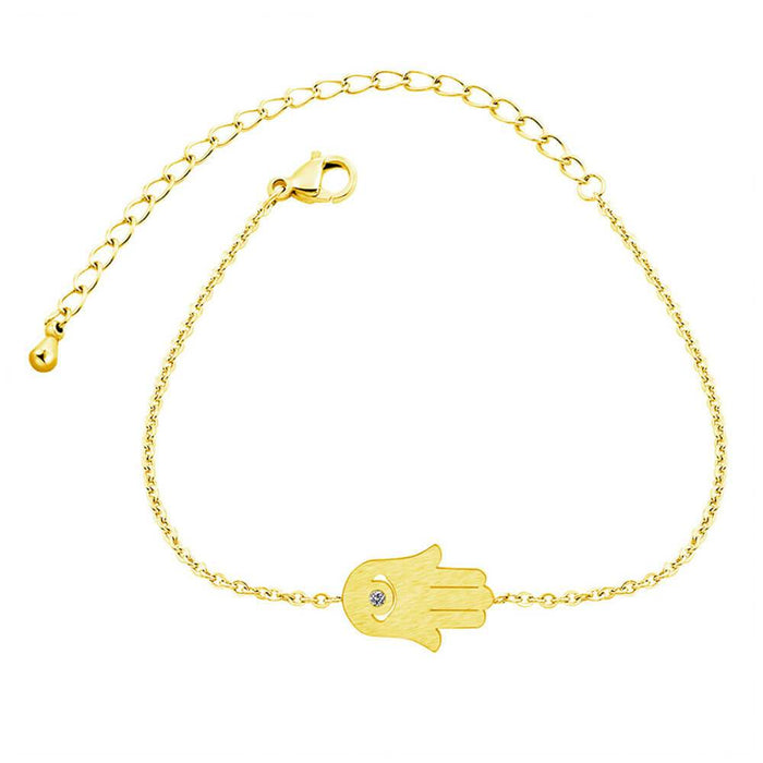 Gold Khamsa Hand of Fatima Bracelet