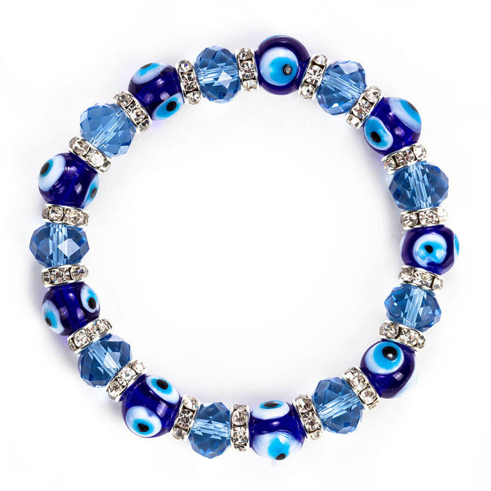 Greek Evil Eye Beaded Stretch Bracelet