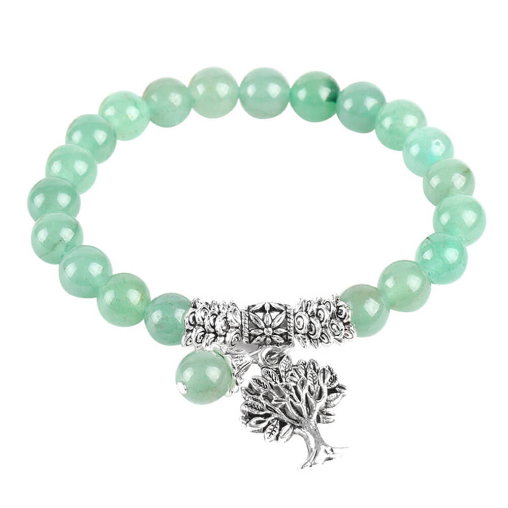 Green Aventurine Stretch Tree of Life Bracelet