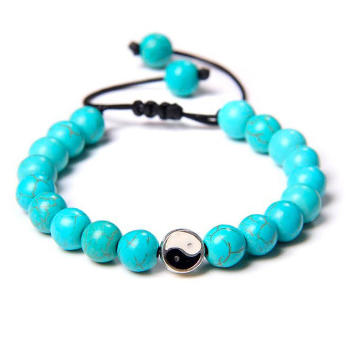 Turquoise Bead Yin Yang Bracelet