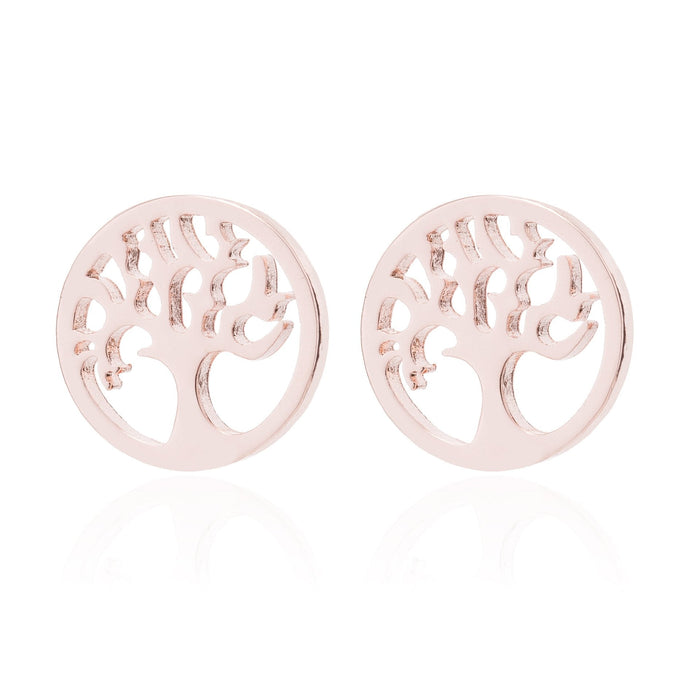 Rose Gold Tree of Life Earrings